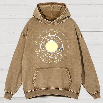 Rotary Dial Vintage Funny Nerd Vintage Distressed Hoodie