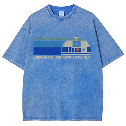 Providing Sarcasm and Tech Support Since 1977 Vintage Distressed T-shirt