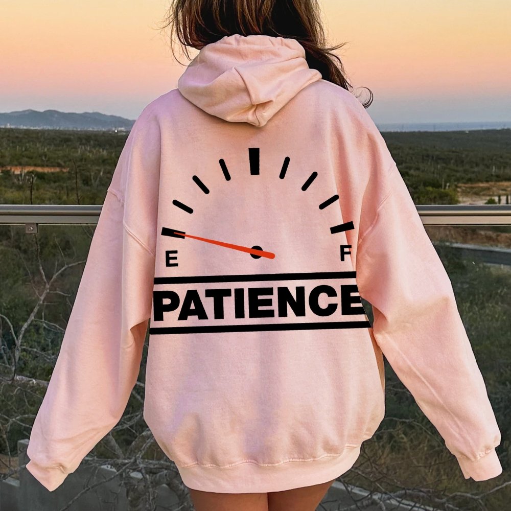 funny patience Printed Back Unisex Cotton Hoodie