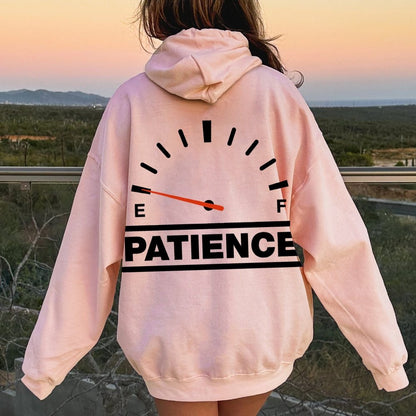 funny patience Printed Back Unisex Cotton Hoodie