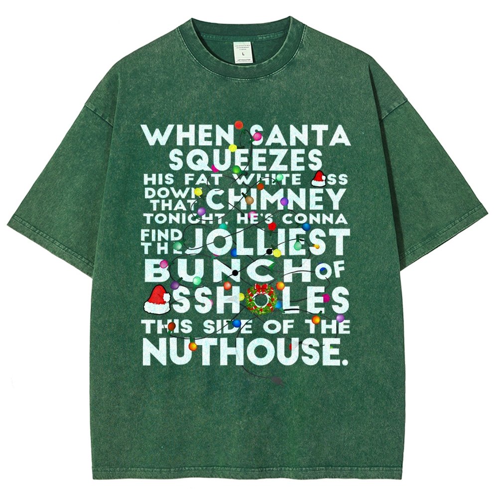 Christmas Vacation Jolly Group Vintage Distressed T-shirt