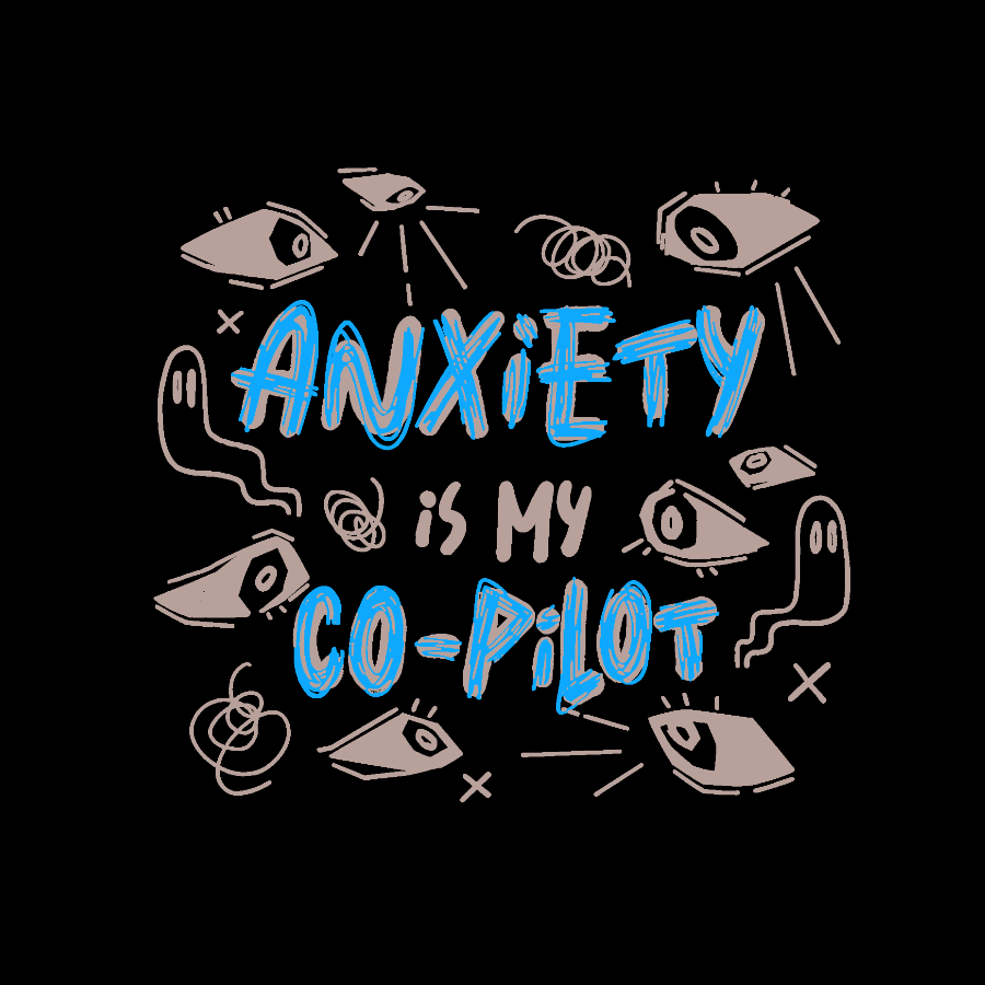 Anxiety Is My Co-Pilot Geek T-Shirt