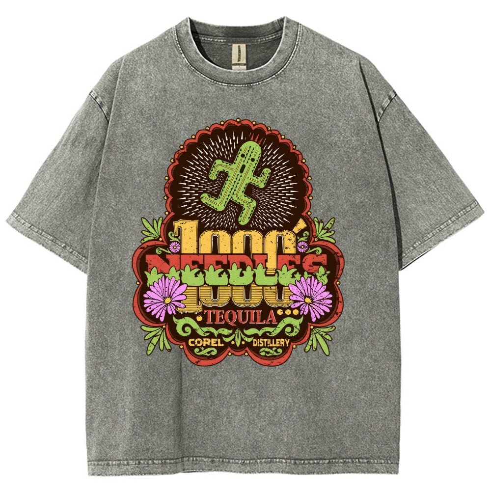 Funny 1000 Needles Tequila Vintage Distressed T-shirt
