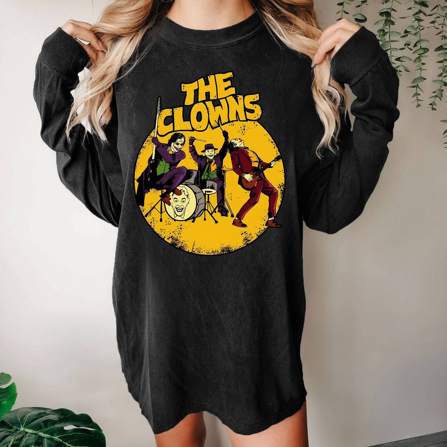 Horror Killer Rock Washed Long Sleeve Tee