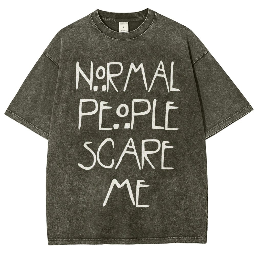 Normal People Scare Me Vintage Distressed T-shirt