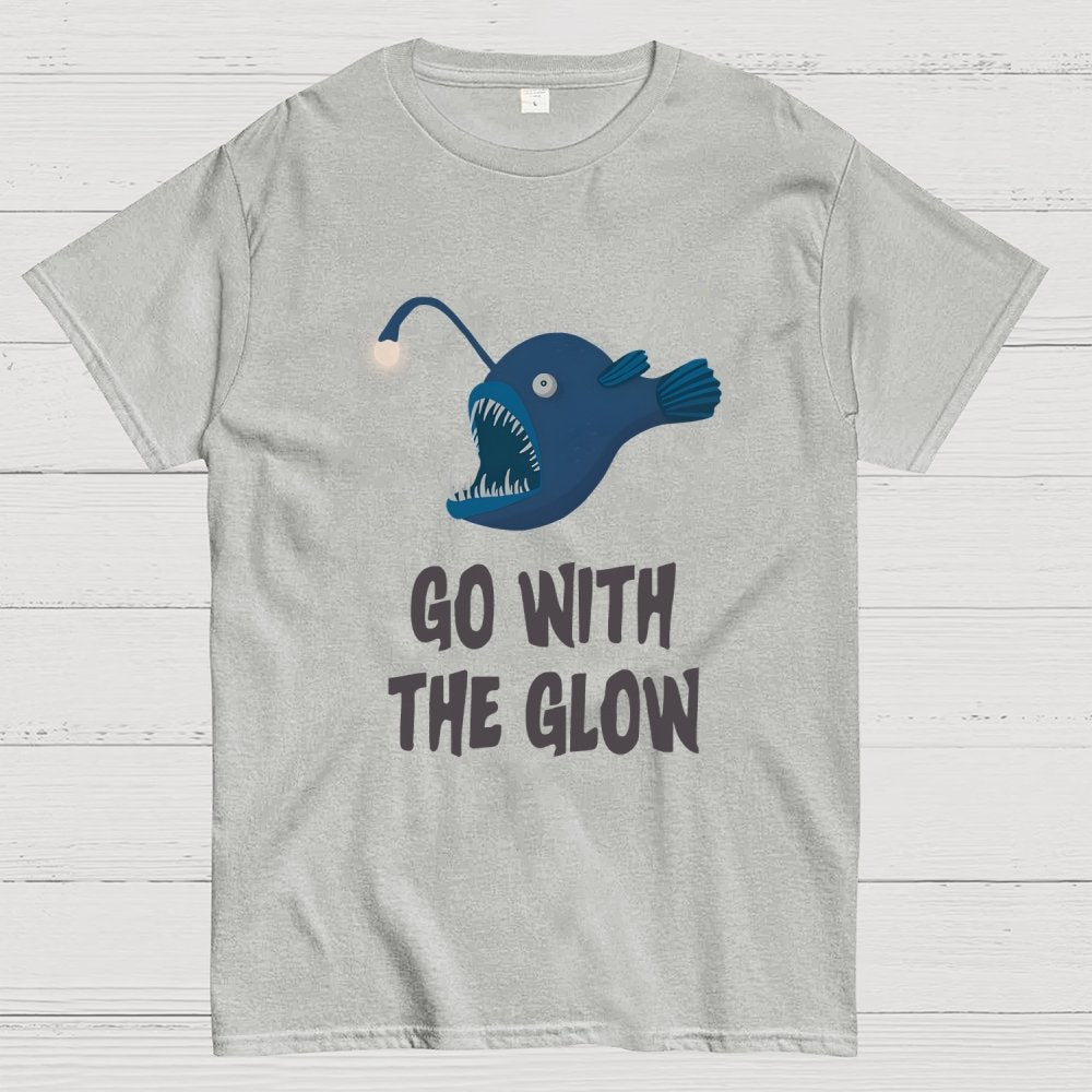 Go With The Glow Anglerfish Pun Geek T-Shirt