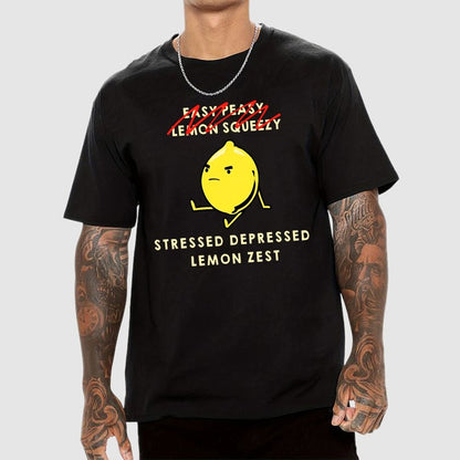 Stressed Depressed Lemon Zest Geek T-Shirt
