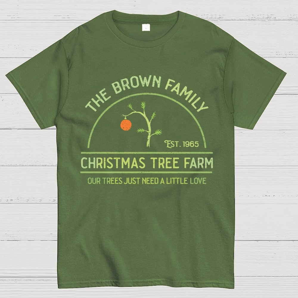 Vintage Christmas Tree Farm Geek T-Shirt