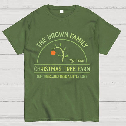 Vintage Christmas Tree Farm Geek T-Shirt