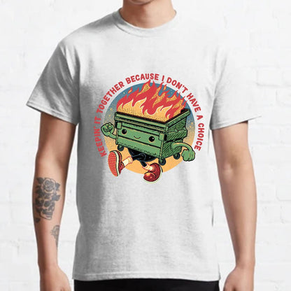 Flaming Dumpster Nerdy T-Shirt