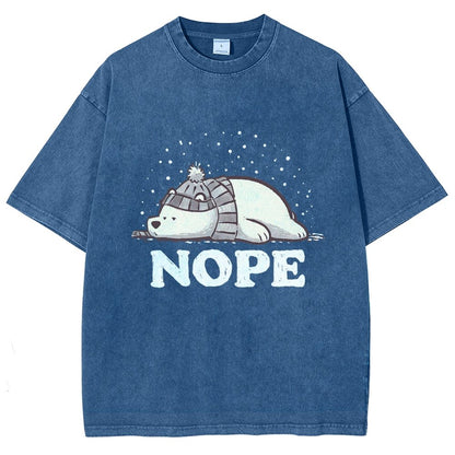 Nope Too Cold for Anything Vintage Distressed T-shirt