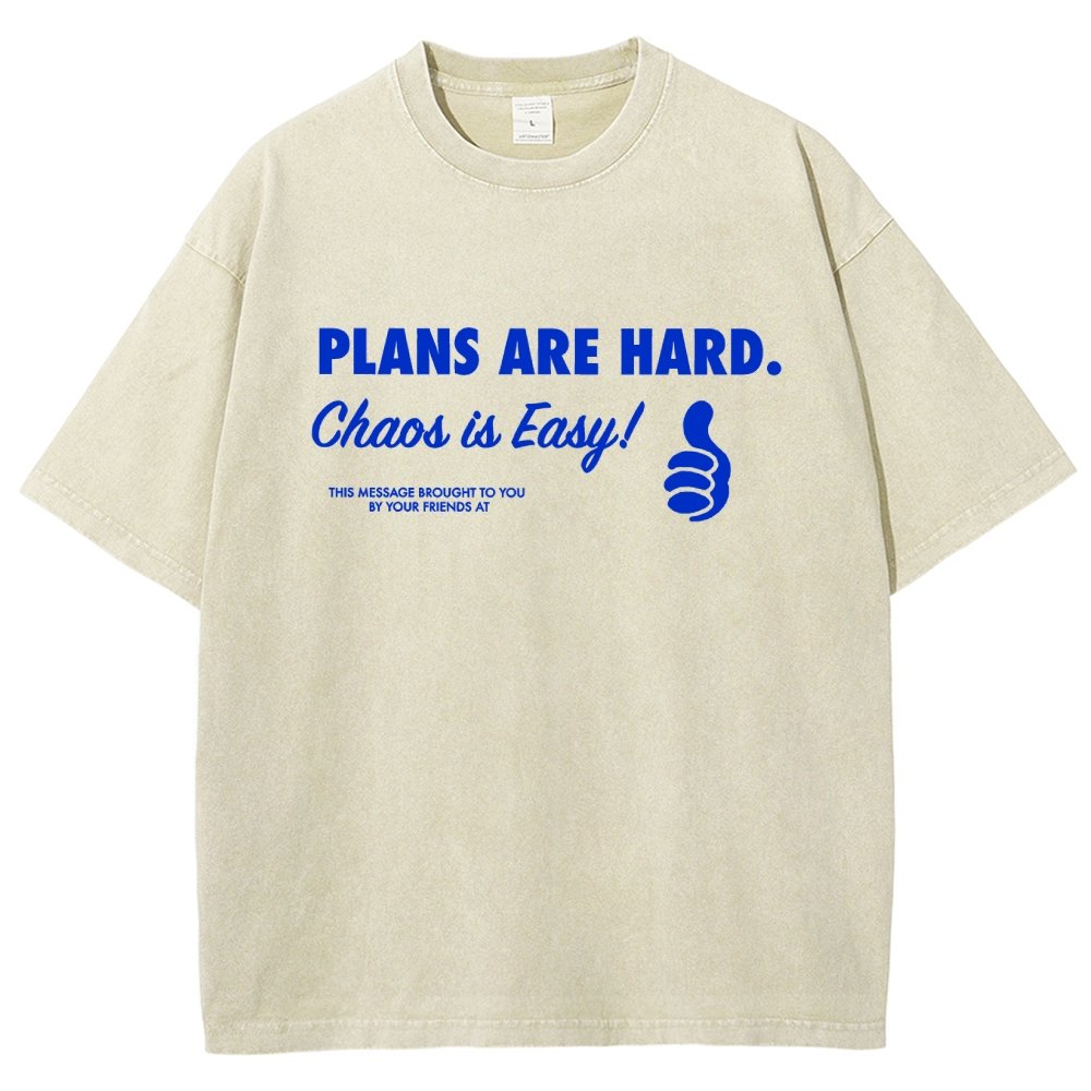 Chaos is Easy Vintage Distressed T-shirt