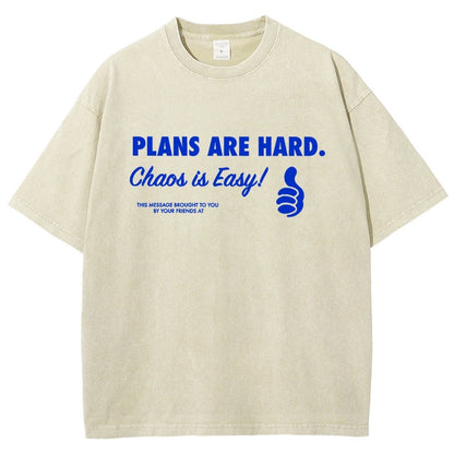 Chaos is Easy Vintage Distressed T-shirt