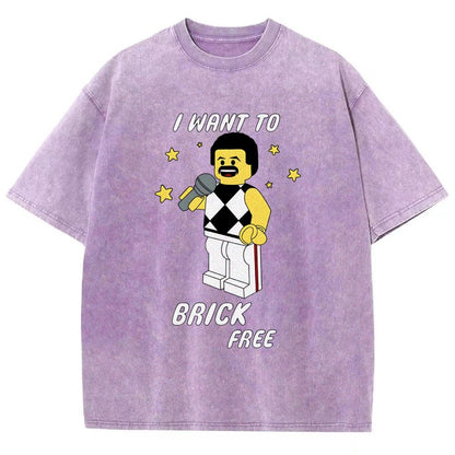 I Want To Brick Free Vintage Distressed T-shirt