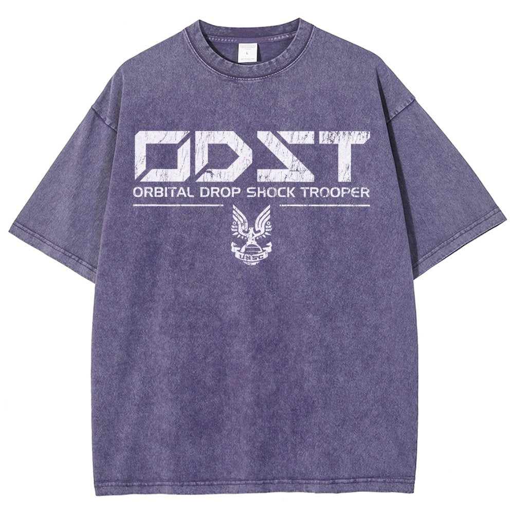 Military White Vintage Vintage Distressed T-shirt
