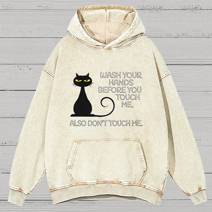 Wash Your Hands Before You Touch Me. Also Don't Vintage Distressed Hoodie