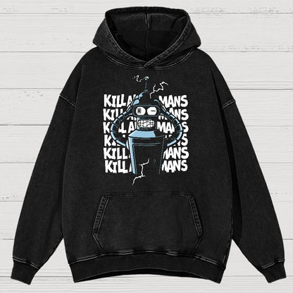 Machine Failure Vintage Distressed Hoodie
