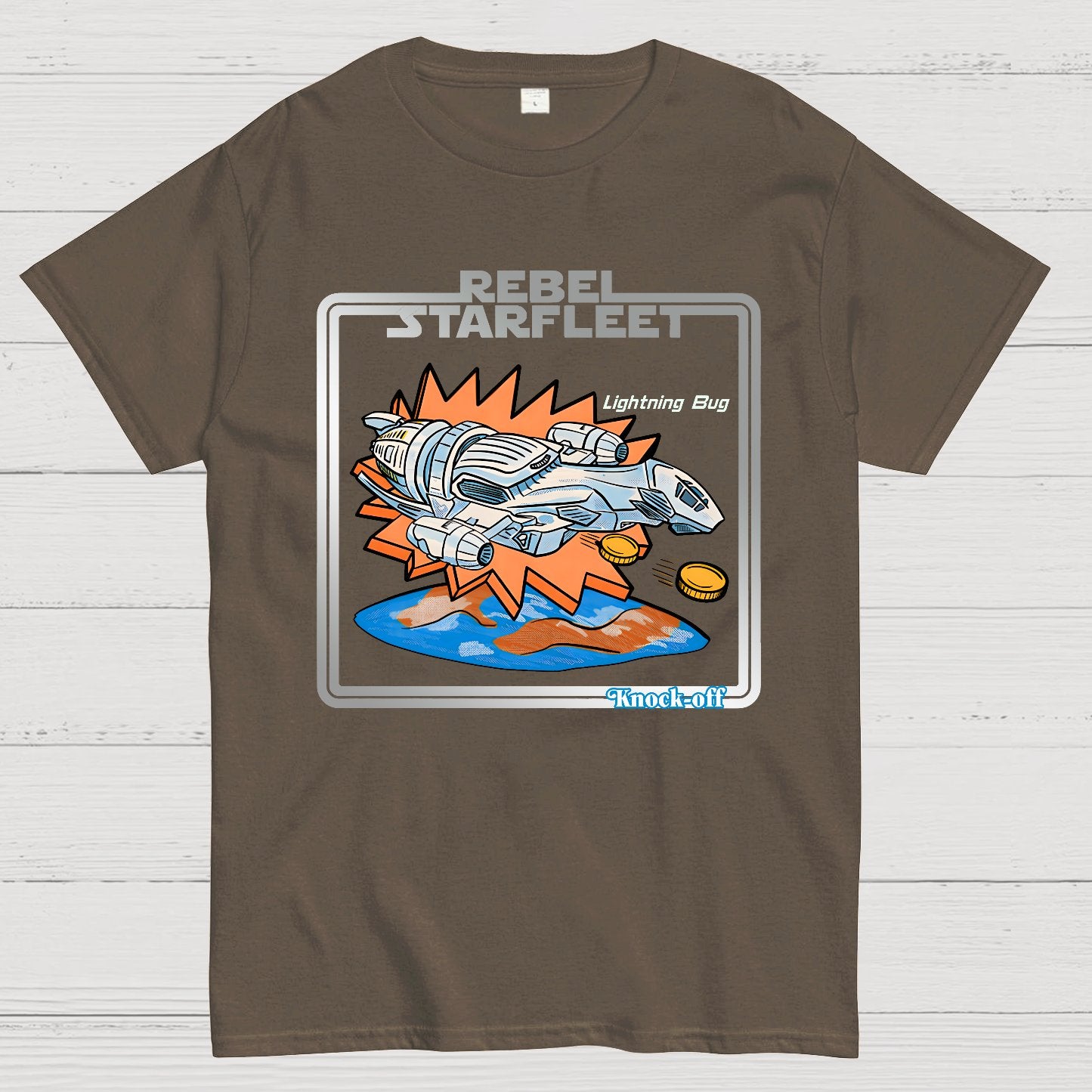 Lightning Bug Knock-off Spaceship Geek T-Shirt