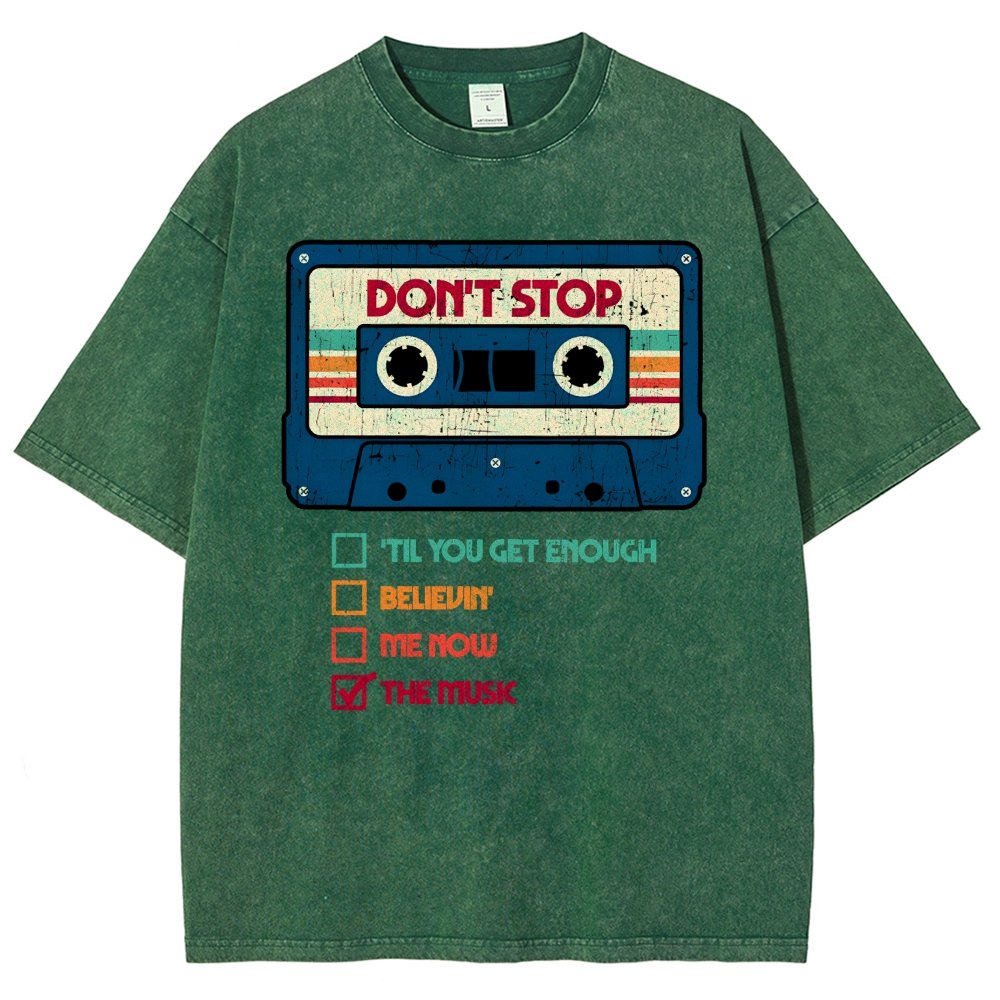 Dont Stop The Music Vintage Distressed T-shirt