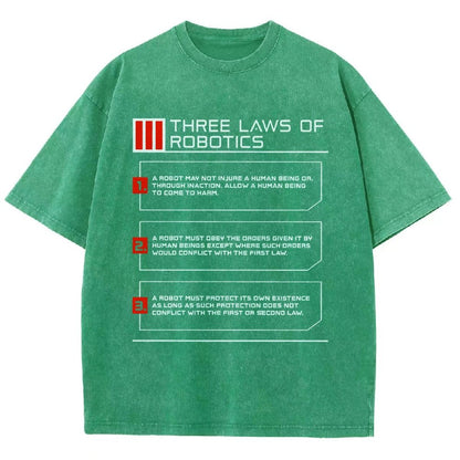 Three Laws of Robotics Vintage Distressed T-shirt