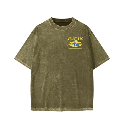 Eternal War Front And Back Printing Washed T-shirt