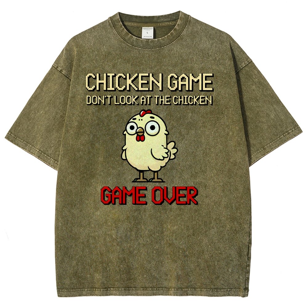 Chicken-game Vintage Distressed T-shirt