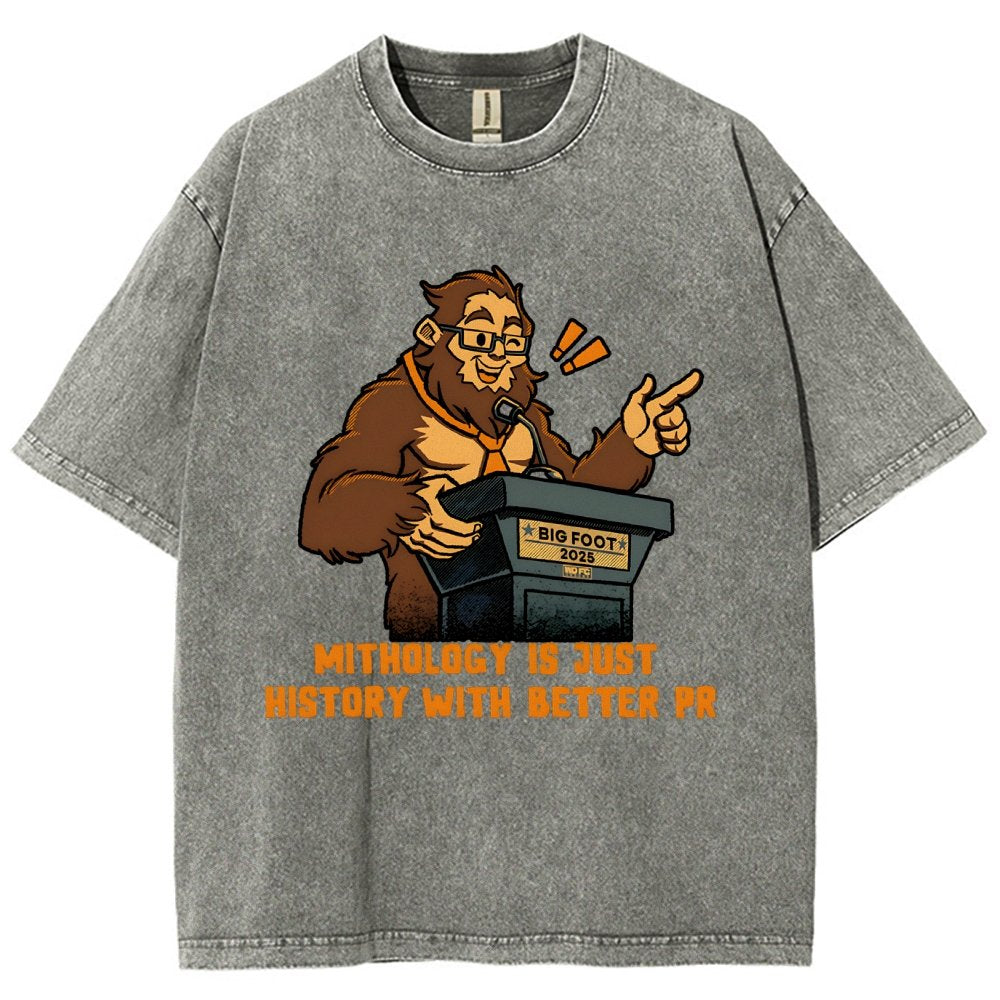 Mythology is just history with better PR Vintage Distressed T-shirt