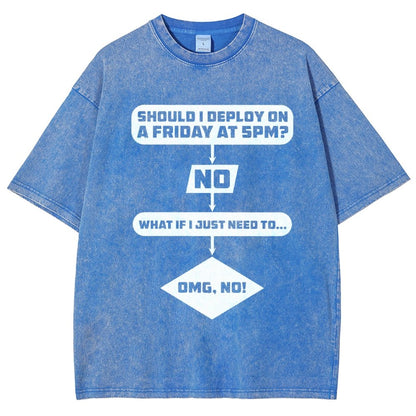 Deploy on Friday? Vintage Distressed T-shirt