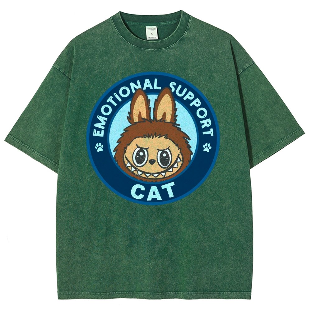 Emotional Support Cat Vintage Distressed T-shirt