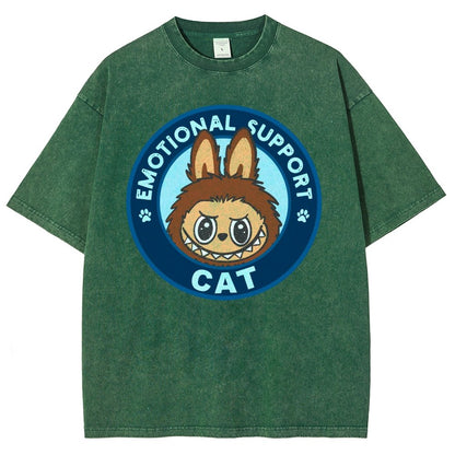 Emotional Support Cat Vintage Distressed T-shirt