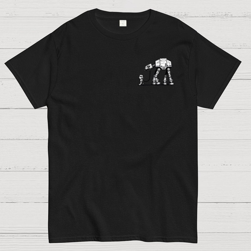 Galactic Robot Dog-Planetary Battles Front And Back Printing Geek T-Shirt