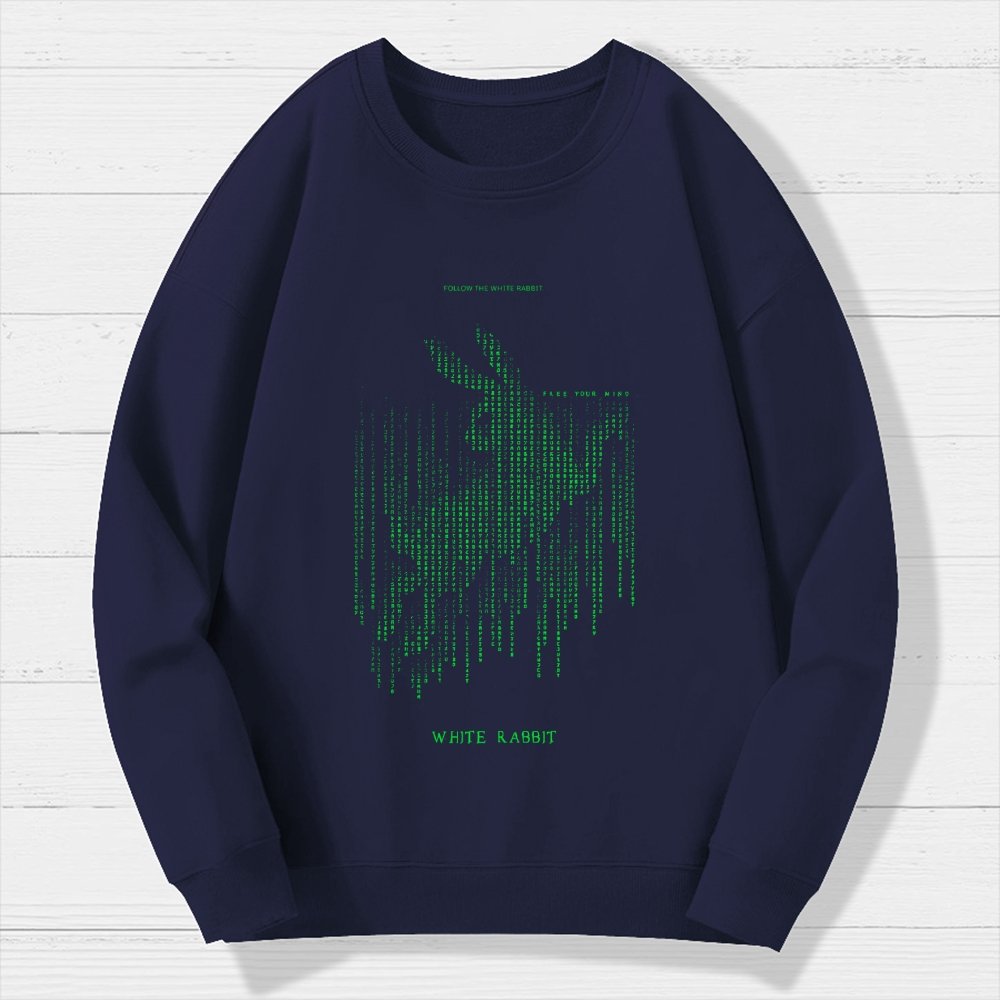 White Rabbit Geek Cotton Sweatshirt