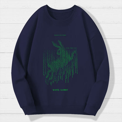 White Rabbit Geek Cotton Sweatshirt