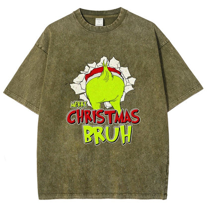 Merry Christmas Bruh Vintage Distressed T-shirt