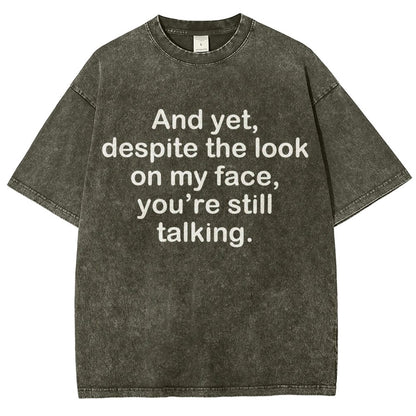 Funny Words Vintage Distressed T-shirt