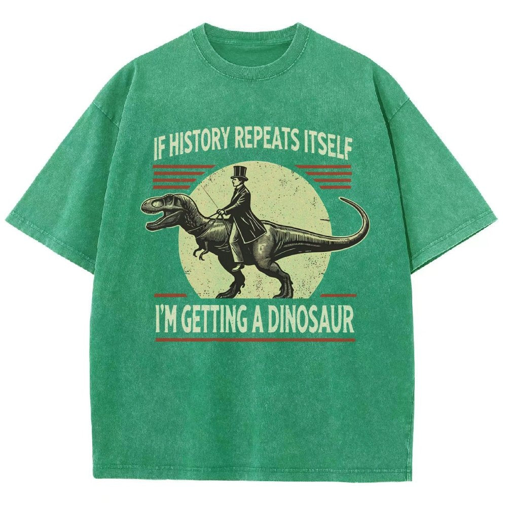 I'm Getting a Dinosaur Vintage Distressed T-shirt