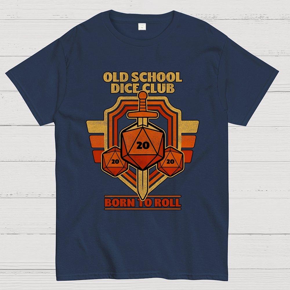 RPG Vintage Sword Shield Geek T-Shirt