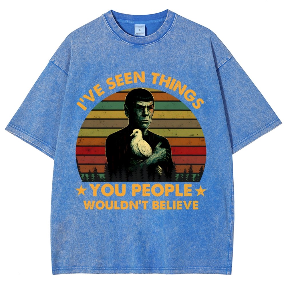 I've Seen Things Sci-Fi Quote Mashup Vintage Distressed T-shirt