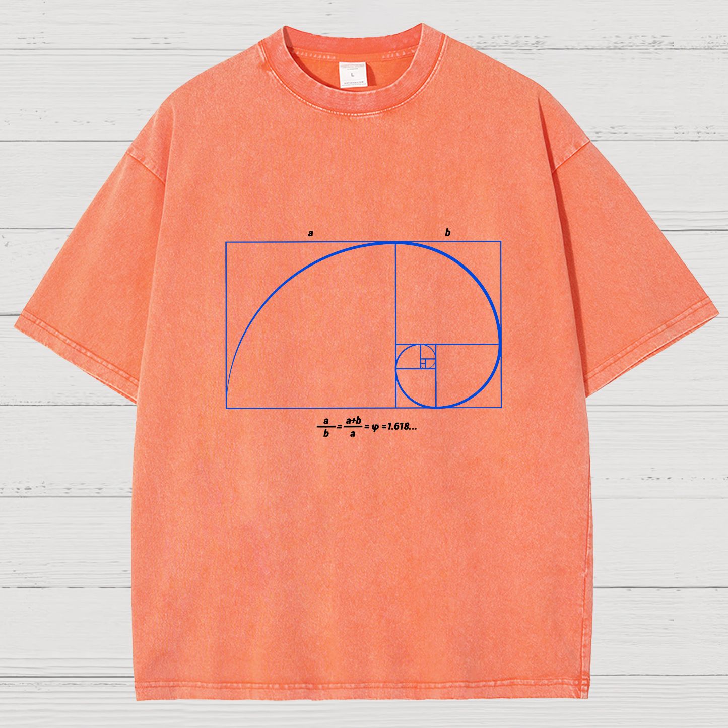 Fibonacci Shirt ∙ Math Art ∙ Science Engineer Vintage Distressed T-shirt