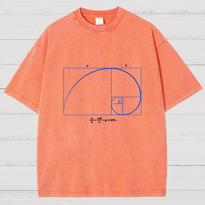 Fibonacci Shirt ∙ Math Art ∙ Science Engineer Vintage Distressed T-shirt