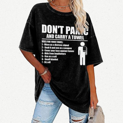 Don't Panic Vintage Distressed T-shirt