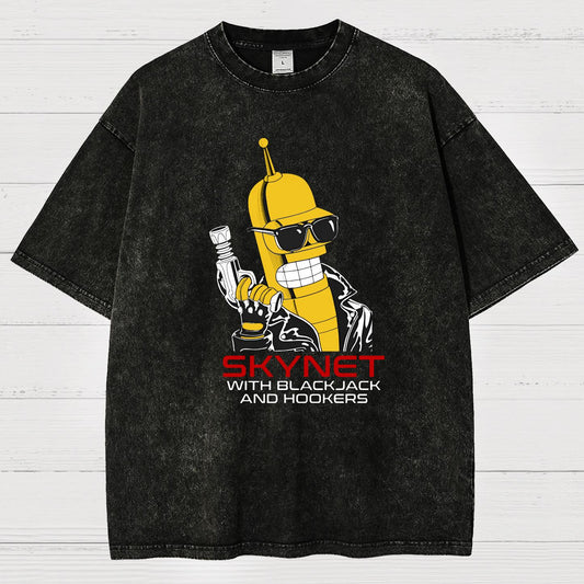 Cyber Force With Hookers And Blackjack Vintage Distressed T-shirt