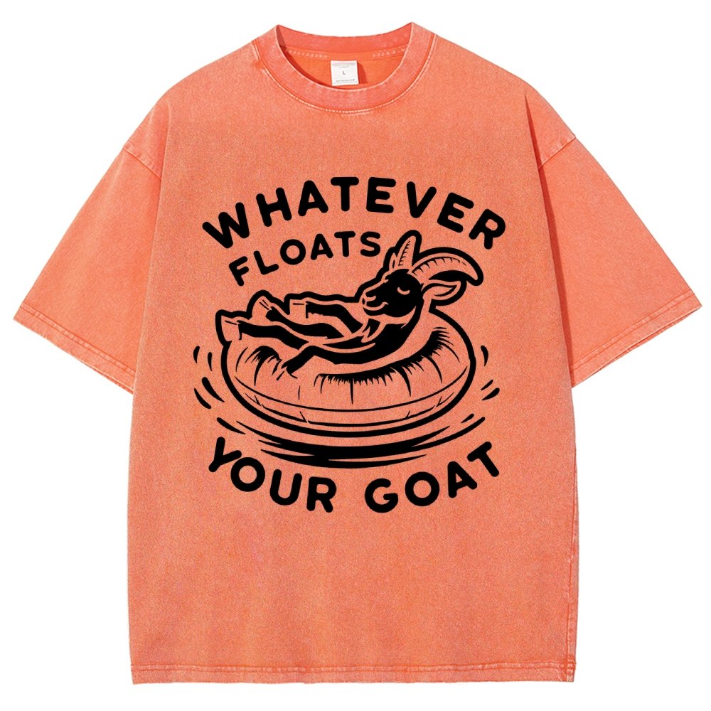 Whatever Floats Your Goat  Vintage Distressed T-shirt