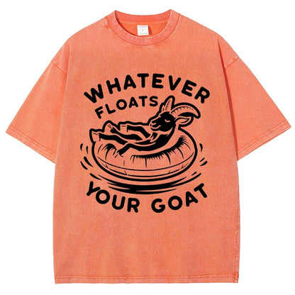 Whatever Floats Your Goat  Vintage Distressed T-shirt