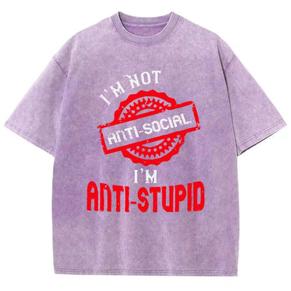 Anti-Stupid Vintage Distressed T-shirt