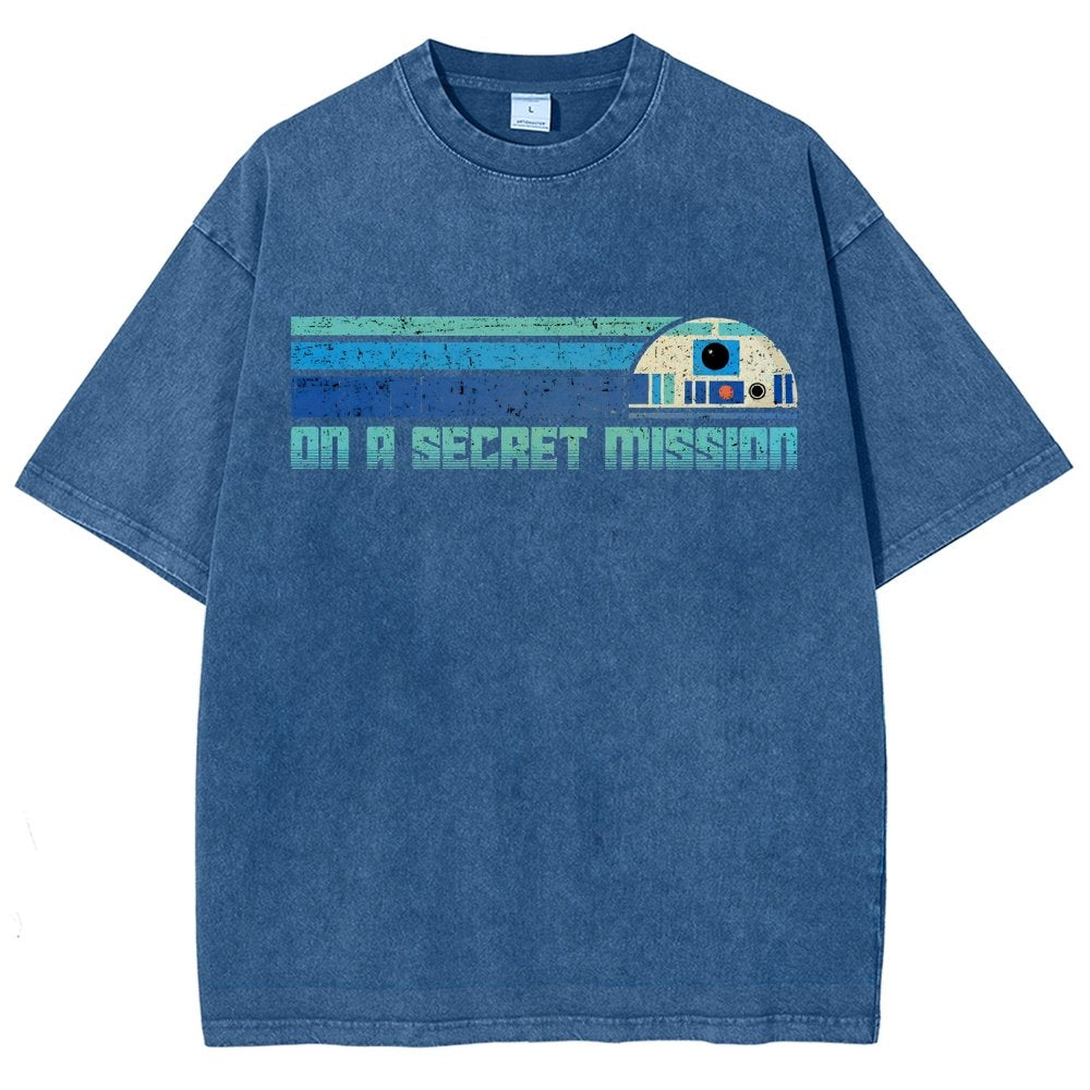 On A Secret Mission Vintage Distressed T-shirt