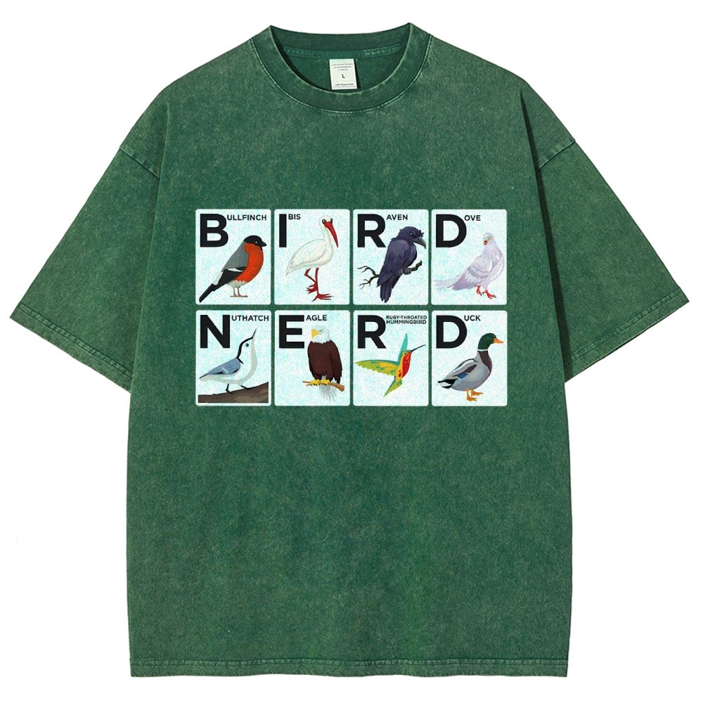 Bird Nerd Watching Vintage Retro Birdwatching Vintage Distressed T-shirt