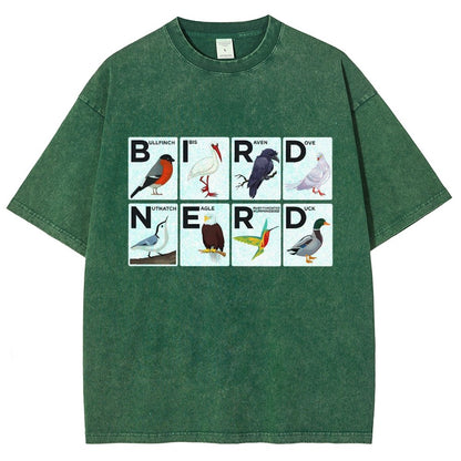 Bird Nerd Watching Vintage Retro Birdwatching Vintage Distressed T-shirt