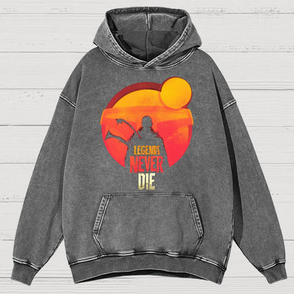 Legends Never Die Vintage Distressed Hoodie