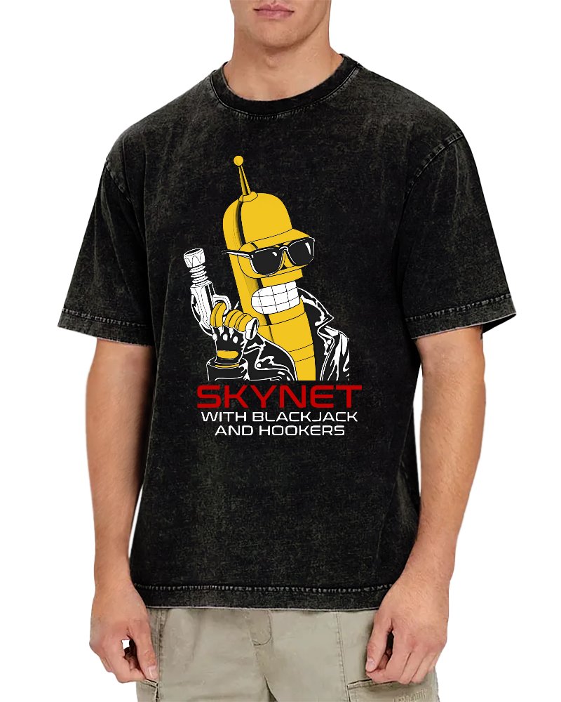 Cyber Force With Hookers And Blackjack Vintage Distressed T-shirt